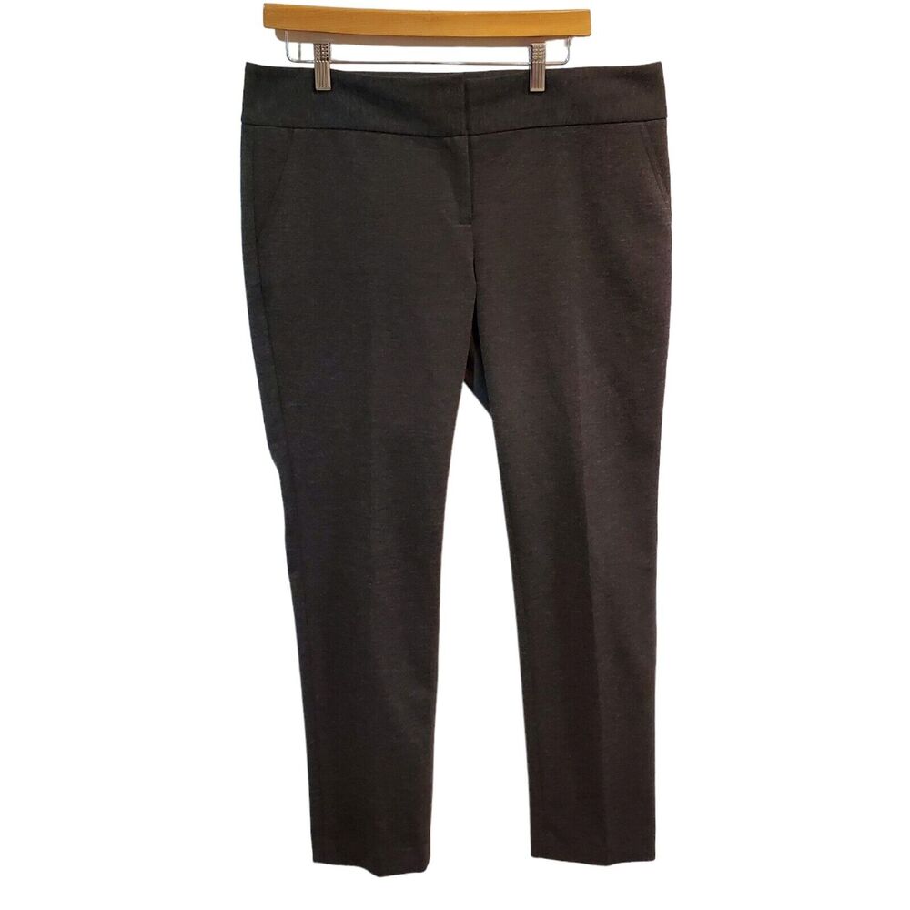 Vince Camuto Pants Womens 10 Trousers Gray Mid Rise Hook and Bar Zip Dress Work